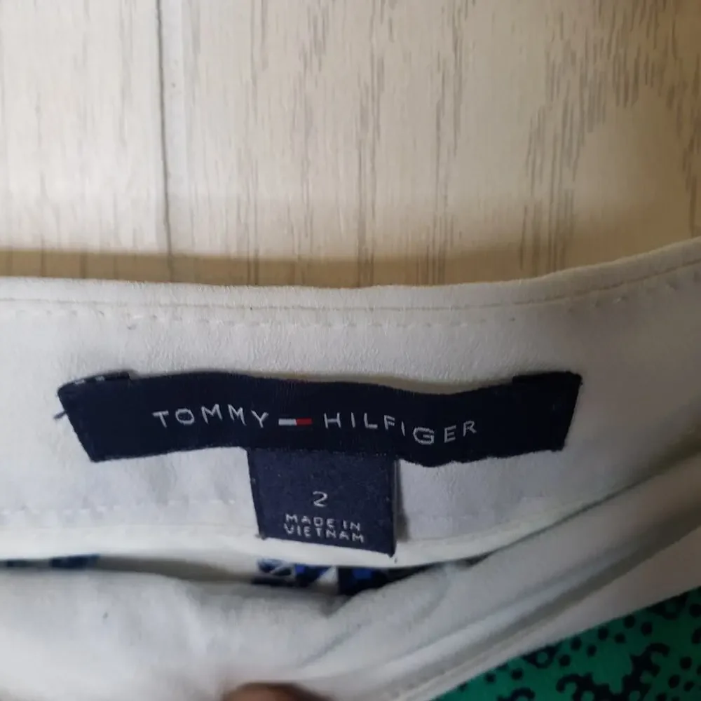 Tommy Hilfiger shorts green blue graphic print palm beach size 2